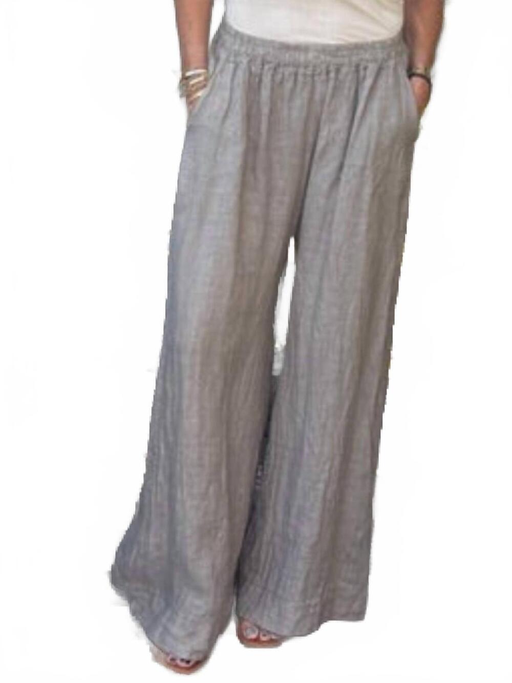 NEW BRAND BAZAR loren linen palazzo pants in fango